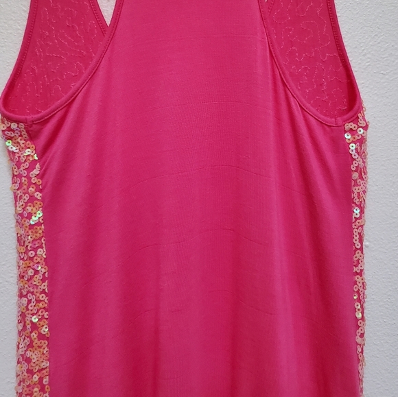 Charlotte Russe Iridescent Fuchsia Sequin Tank Top - Picture 8 of 11